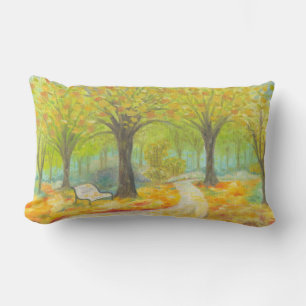 Almohada grande del banco del otoño