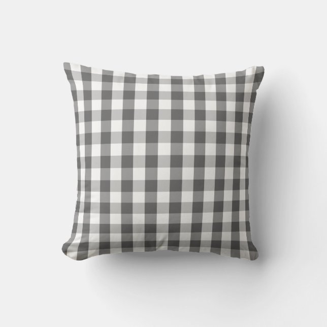 Almohada Gris a Cuadros (Anverso)