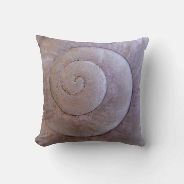 Almohada gris claro caracola (Anverso)