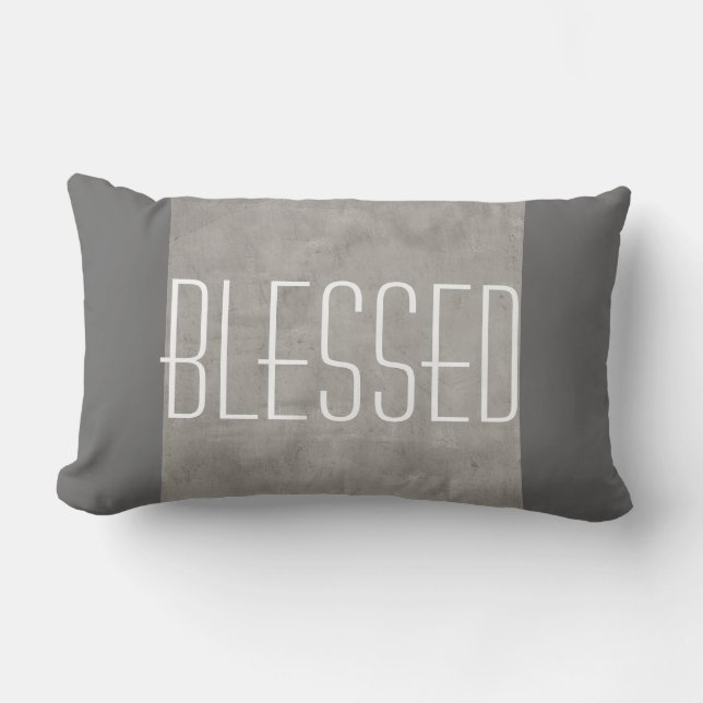 almohada gris con decoración casera (Anverso)