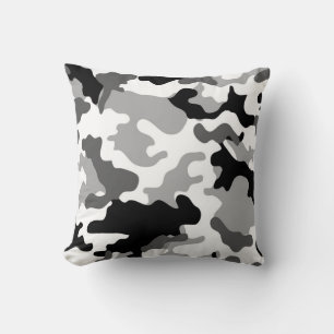 Almohada gris de camuflaje