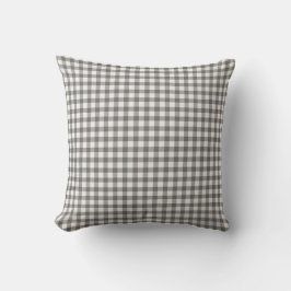 Almohada Gris de Cuadros para Dormitorio | Lanza N