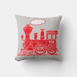 Almohada gris de lanzamiento de locomotora de tren