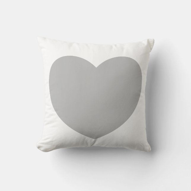 Almohada gris del corazón (Anverso)