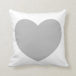 Almohada gris del corazón
