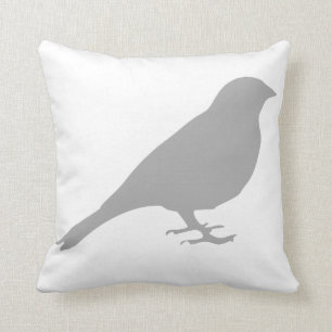 Almohada gris del pájaro