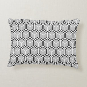 Almohada gris fresca del acento del panal del