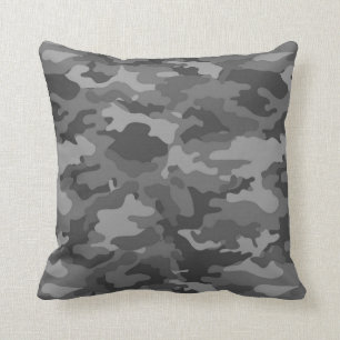 Almohada gris oscuro del camuflaje #1 de Camo del