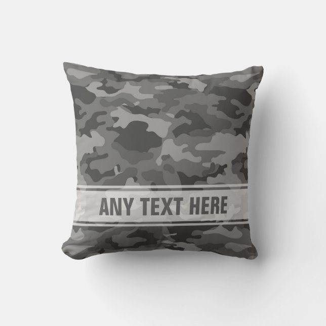 Almohada gris oscuro del camuflaje #3 de Camo del (Anverso)