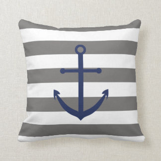 Almohada gris oscuro y de los azules marinos del
