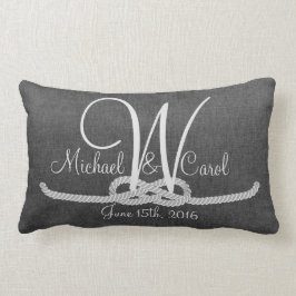 Almohada gris personalizada de la familia del