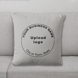 Almohada Gris Redonda de Marca Comercial Almohad