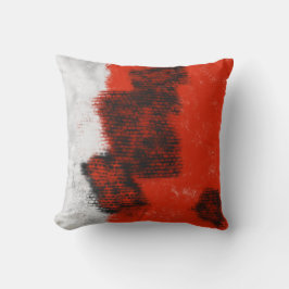 almohada gris, roja y negra abstracta