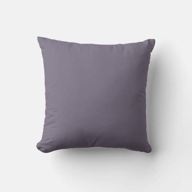 Almohada Gris Suave Morado, Sólida, Moderna (Anverso)