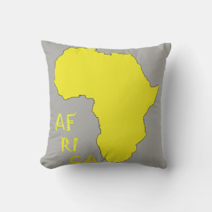 Almohada Gris y Amarillo de África