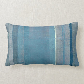 Almohada gris y azul de la "niebla" del arte