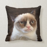 Almohada gruñón marrón gato<br><div class="desc">Almohada gruñón marrón gato</div>