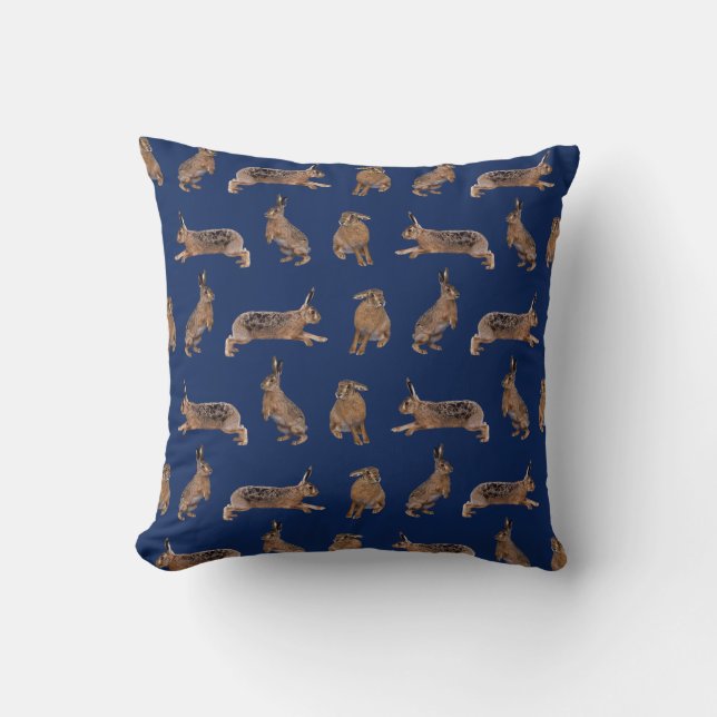 Almohada Hare Frenzy (Azul Marino) (Anverso)