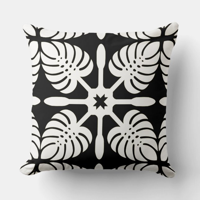 ALMOHADA HAWAIANA Monstera del EDREDÓN (Anverso)