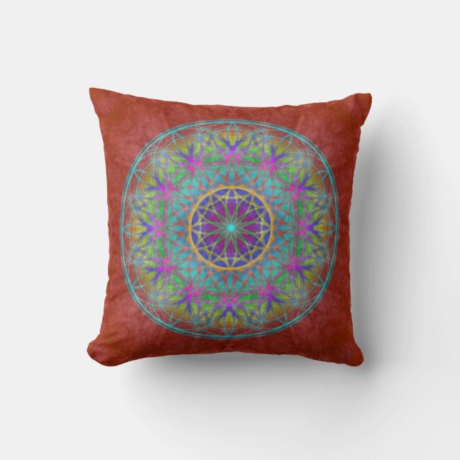Almohada ~ healingEnergy Oneness ~ “Flower Of Life (Anverso)