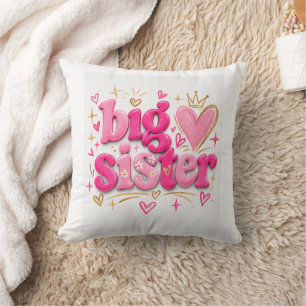 Almohada Hermana Mayor Adorable – Regalo Dulce par