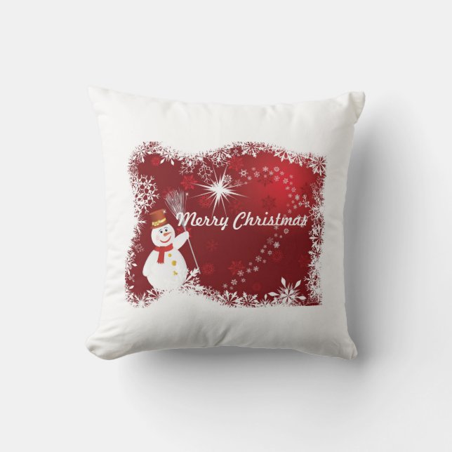 Almohada hermosa de las Felices Navidad (Anverso)