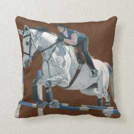 Almohada hermosa del caballo del cazador/de Brown