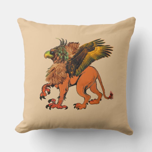 Almohada hermosa del grifo (Anverso)