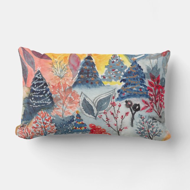 Almohada Holiday Doodle de Jill  (Anverso)