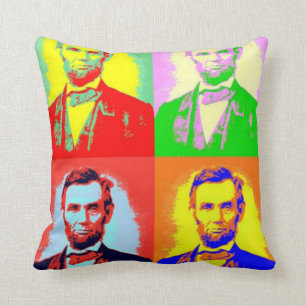 Almohada honesta del arte pop de Abe Lincoln