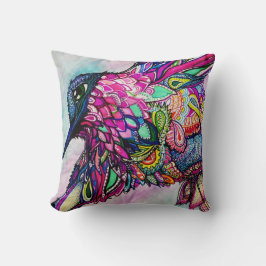 Almohada Hummingbird Zen Tangle de Michele Zurine
