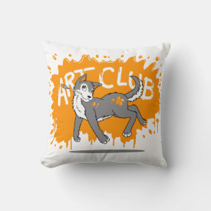 Almohada Husky del Club de Arte