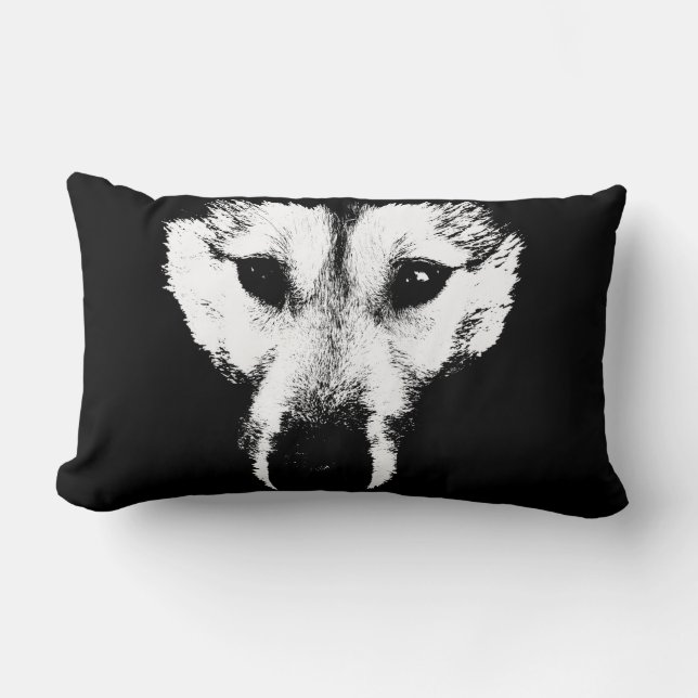Almohada Husky Lobo Cachorro Almohadas Regalos Mal (Anverso)
