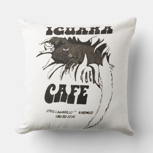 Almohada Iguana Cafe (Anverso)