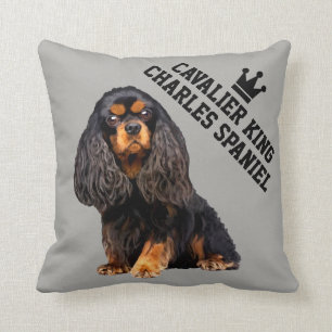Almohada ilustrada arrogante del perro de aguas de