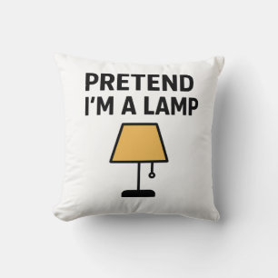 Almohada ilustrada divertida: finge que soy una lá