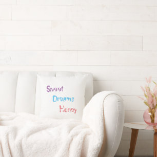 Almohada impresa de texto suave
