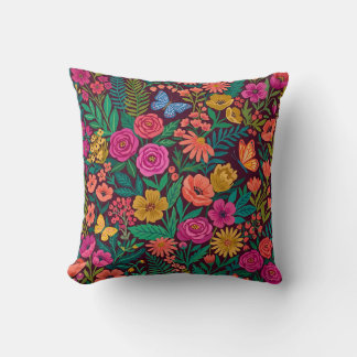 Almohada india floral colorida