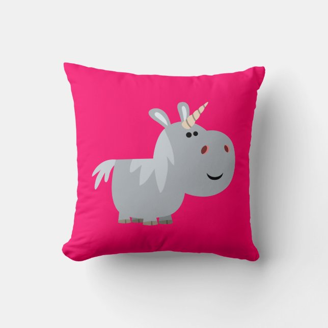 Almohada inescrutable linda del unicornio del (Anverso)