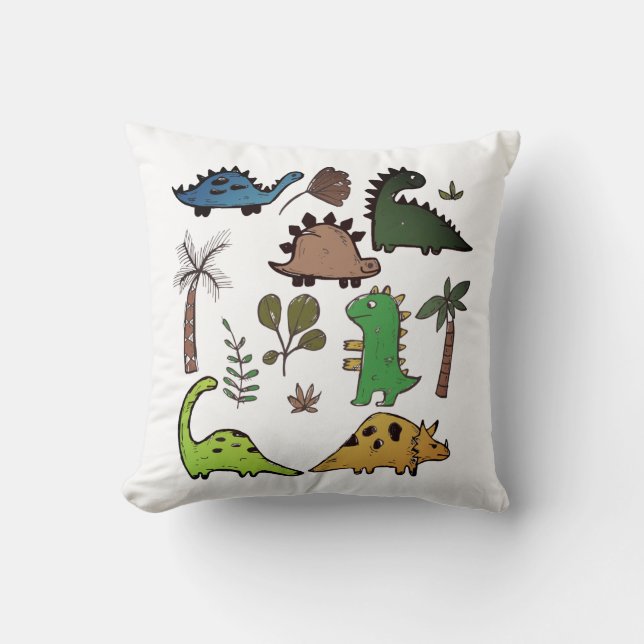 Almohada infantil de especies de dinosaurios de di (Anverso)