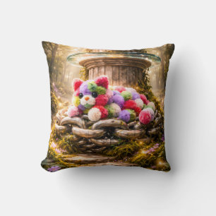 Almohada infantil de osito de peluche arcoíris ado