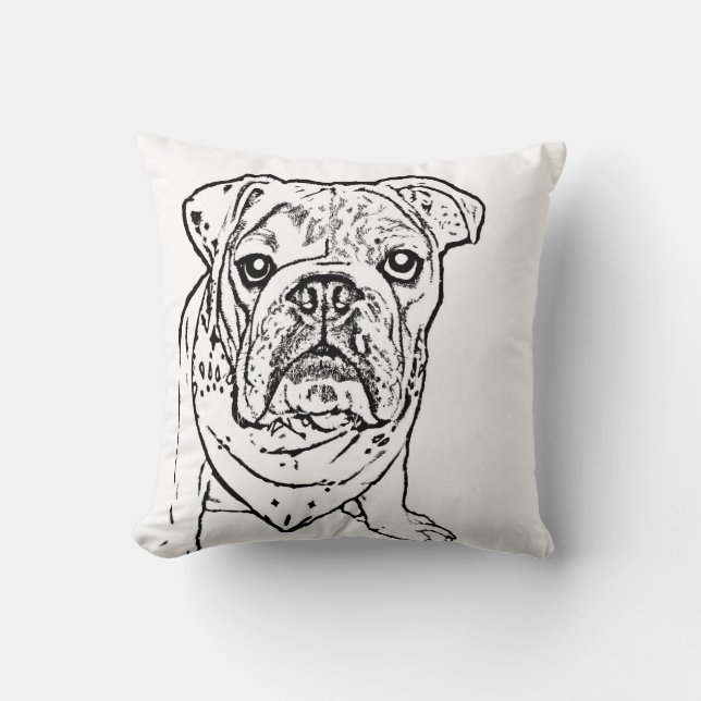 Almohada inglesa del bulldog (Anverso)