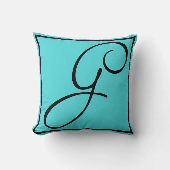 ALMOHADA INICIAL de G - letra G en fondo de la (Anverso)