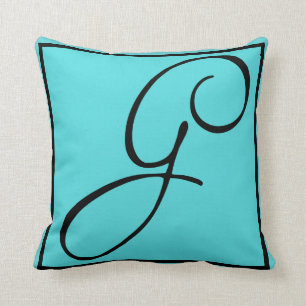 ALMOHADA INICIAL de G - letra G en fondo de la