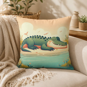 Almohada inspirada en caimanes