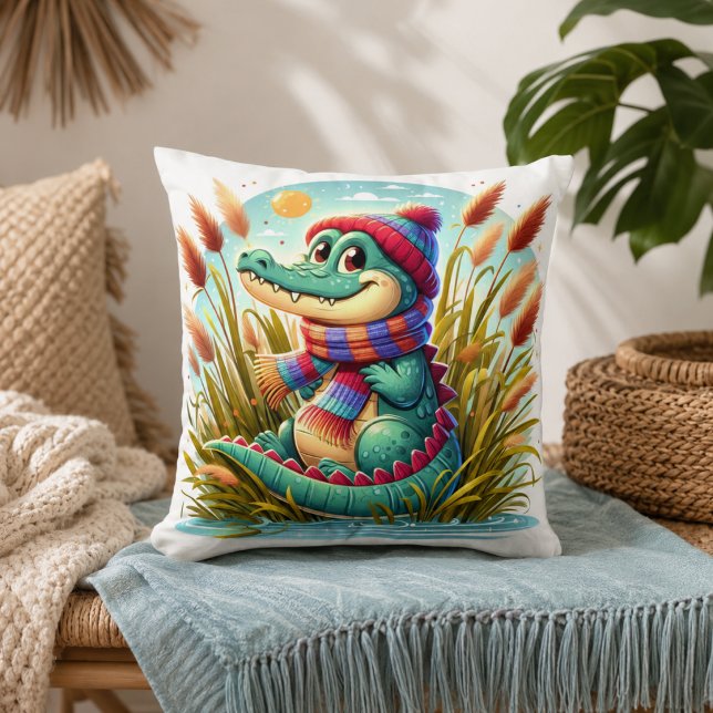 Almohada inspirada en caimanes  (Alligator-Inspired Pillow)