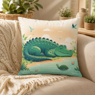 Almohada inspirada en caimanes