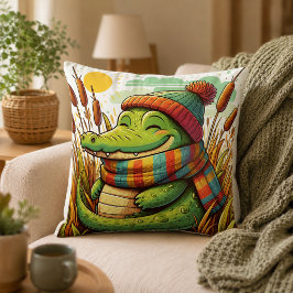 Almohada inspirada en caimanes 