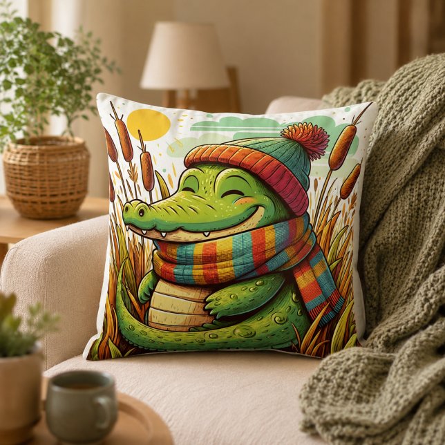 Almohada inspirada en caimanes  (Alligator-Inspired Pillow)