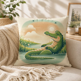 Almohada inspirada en caimanes